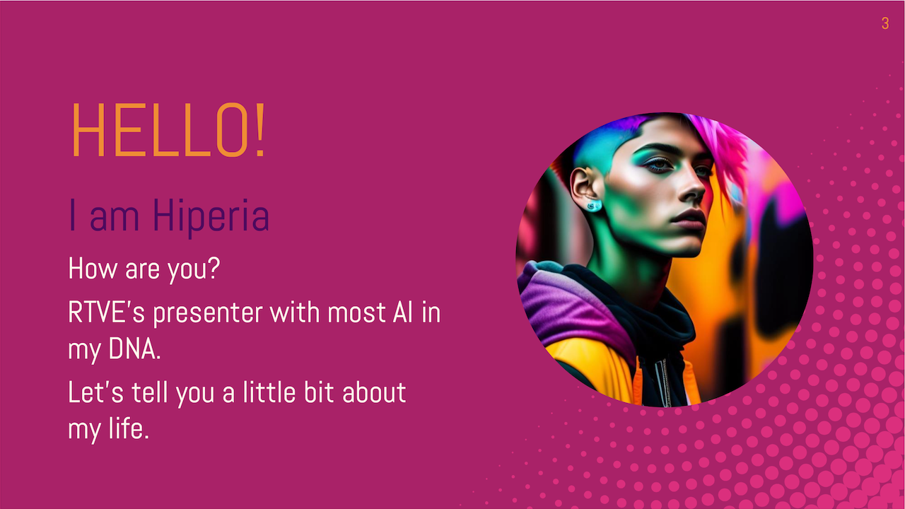 HIPERIA: The IA/AI presenter Radio 3 of RTVE
